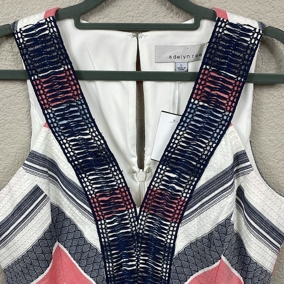 NWT Adelyn Rae Striped Cotton Summer Romper Casual Vacation Sz L - Picture 3 of 11